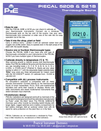 Thumbnail of document Data Sheet - 520B and 521B Thermocouple Simulators
